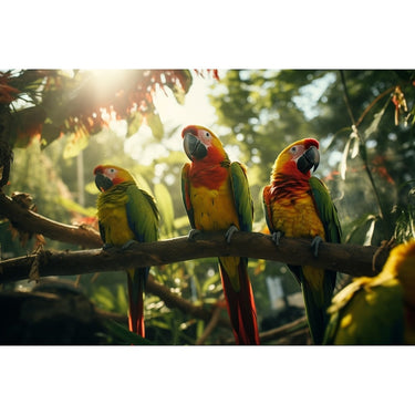 Parrots Sun Canvas